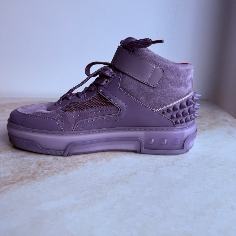 Christian Louboutin Astroloubi Mid-top Sneakers Purple Suede Leather EU-41 - Picture 10 of 16